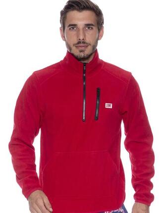 Veste pour homme Leone 1947 Apparel Micro Polar, avec col montant et demi-zip
