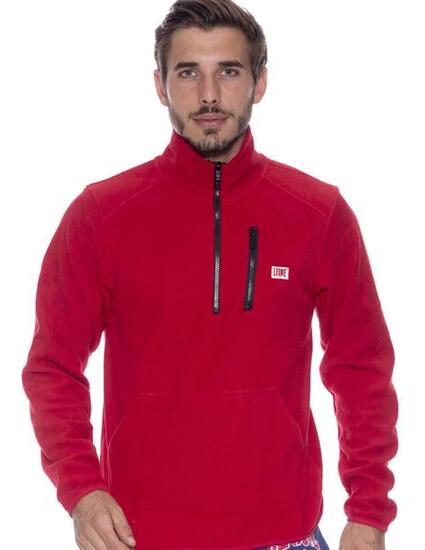 Veste pour homme Leone 1947 Apparel Micro Polar, avec col montant et demi-zip