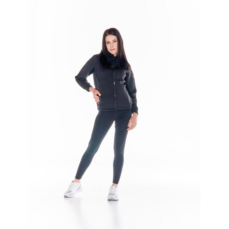 Basic neopreen sweatshirt met capuchon voor dames