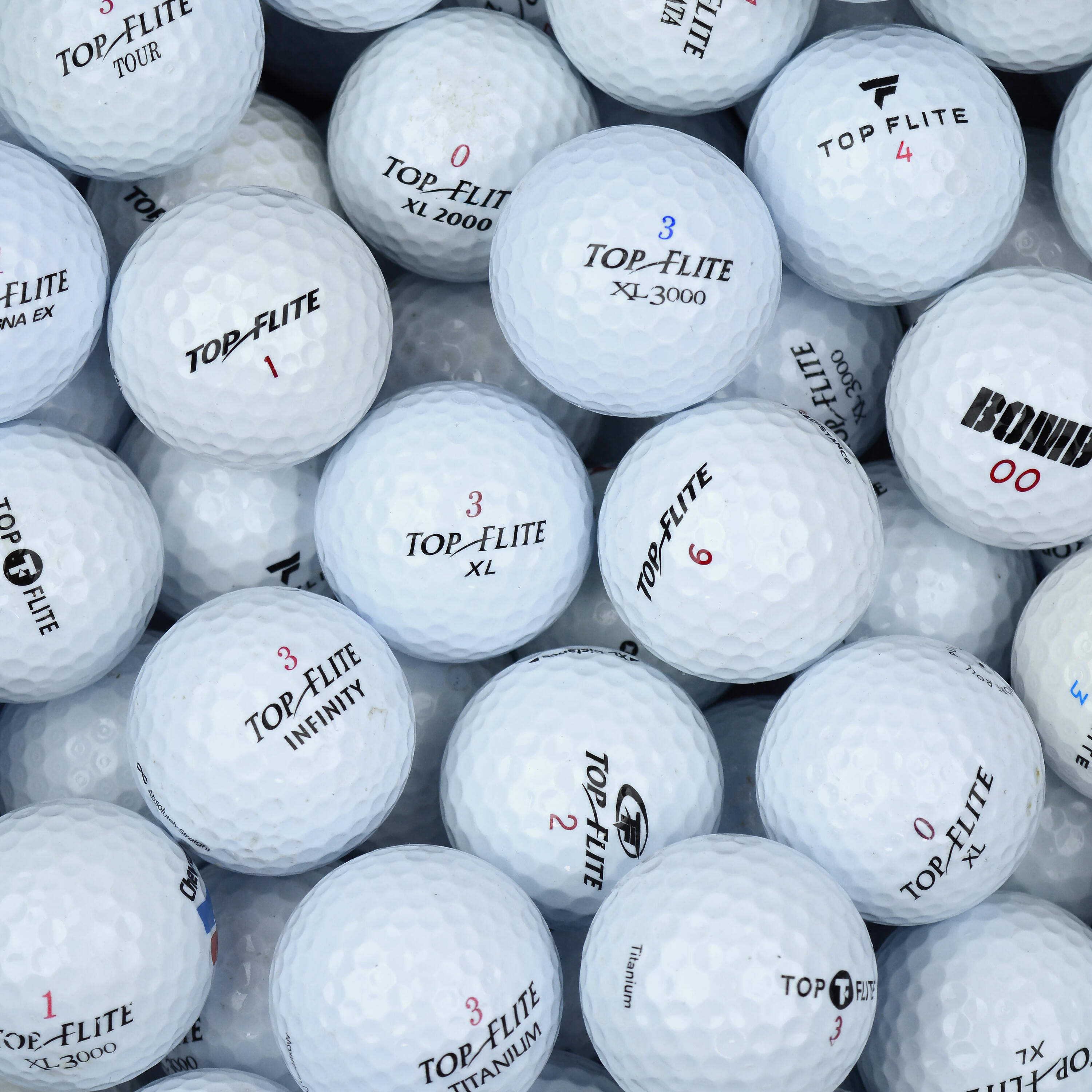 Second Chance Top Flite Assorted Lake Golf Balls Grade A 2/3