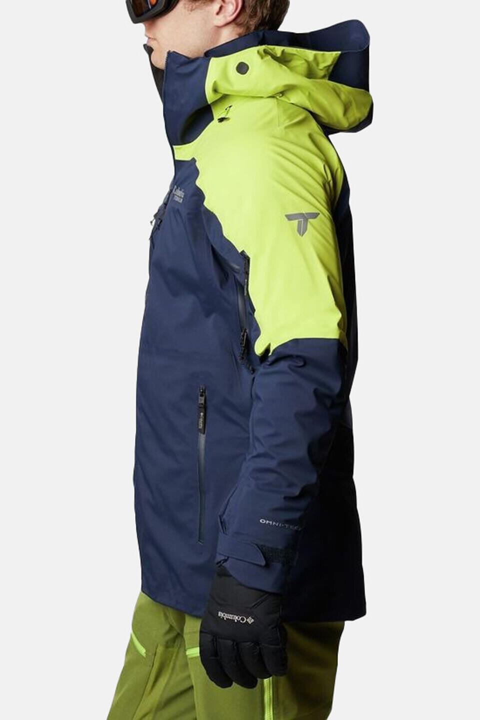 Veste Peak Pursuit Shell Titan Columbia S bleu imperméable Omni-Tech 4/6