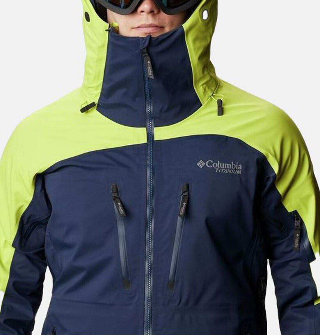 Veste Peak Pursuit Shell Titan Columbia S bleu imperméable Omni-Tech 5/6