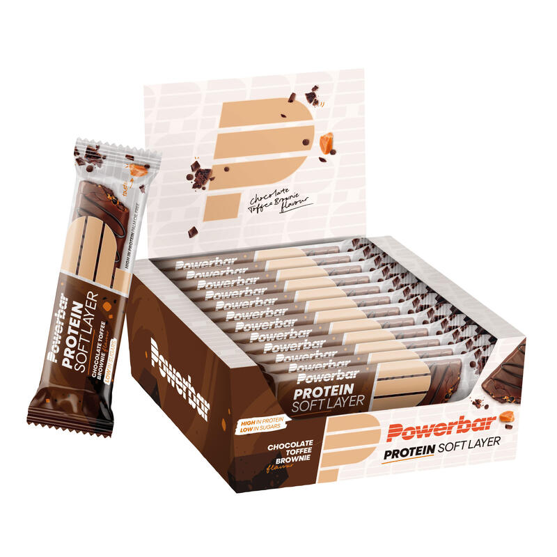 Powerbar Protein Soft Layer Chocolate Toffee Brownie 12x40g - Proteinreich