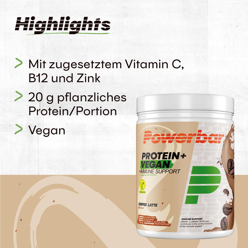 Powerbar Protein Plus Vegan Immune Support Coffee Latte 570g