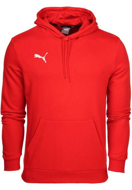 Felpa con cappuccio uomo ( fleece) puma rosso 3/6