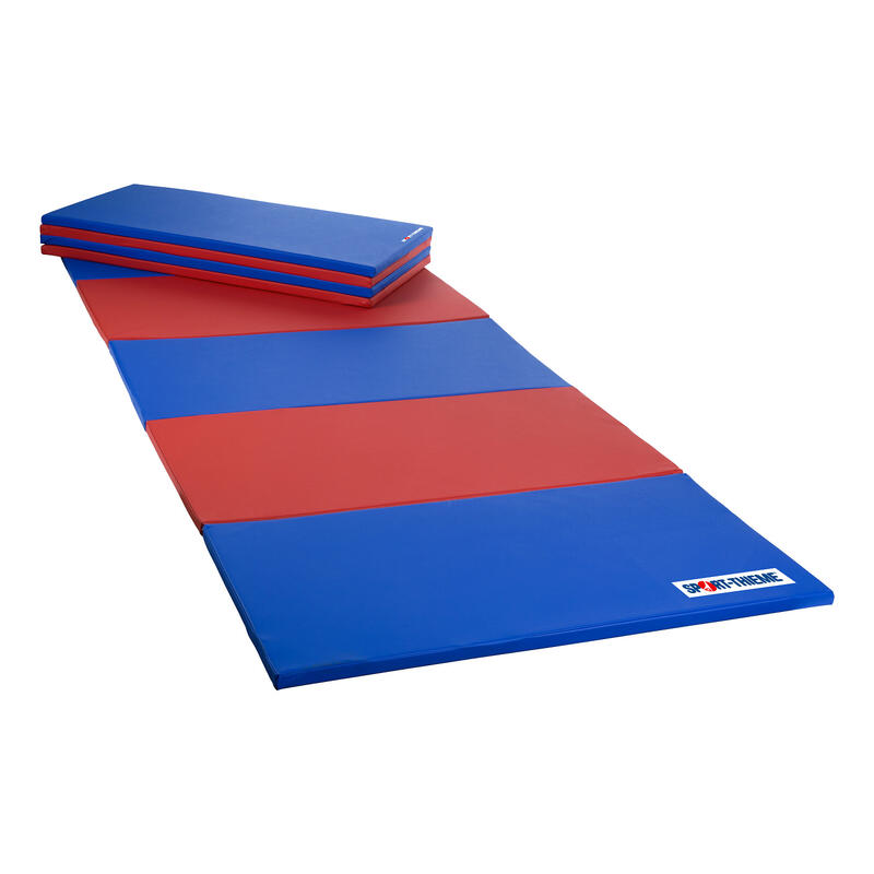 Sport-Thieme Tapis pliables « Basic », 240x120x3 cm, Bleu-rouge