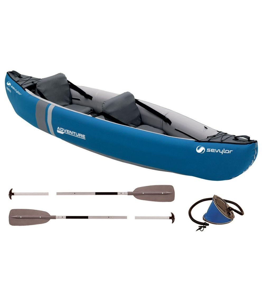 Adventure Kit 2 Person Inflatable Canoe/kayak - Blue 1/7