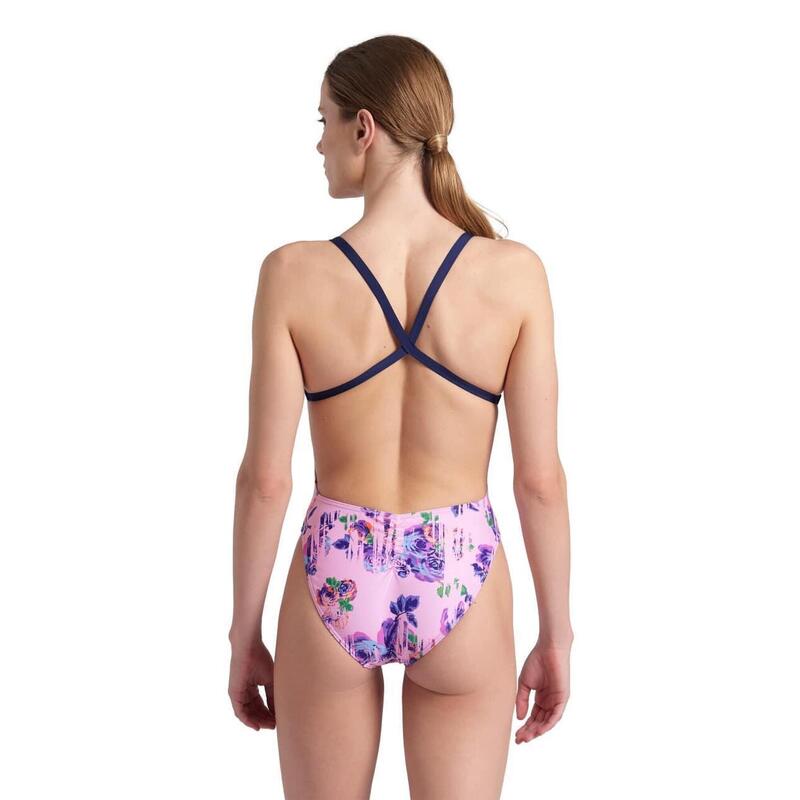 Arena W Rose Texture Swimsuit Xcross Back multi Pink-Navy