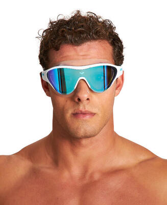 Arena zwembril the one mask mirror wit