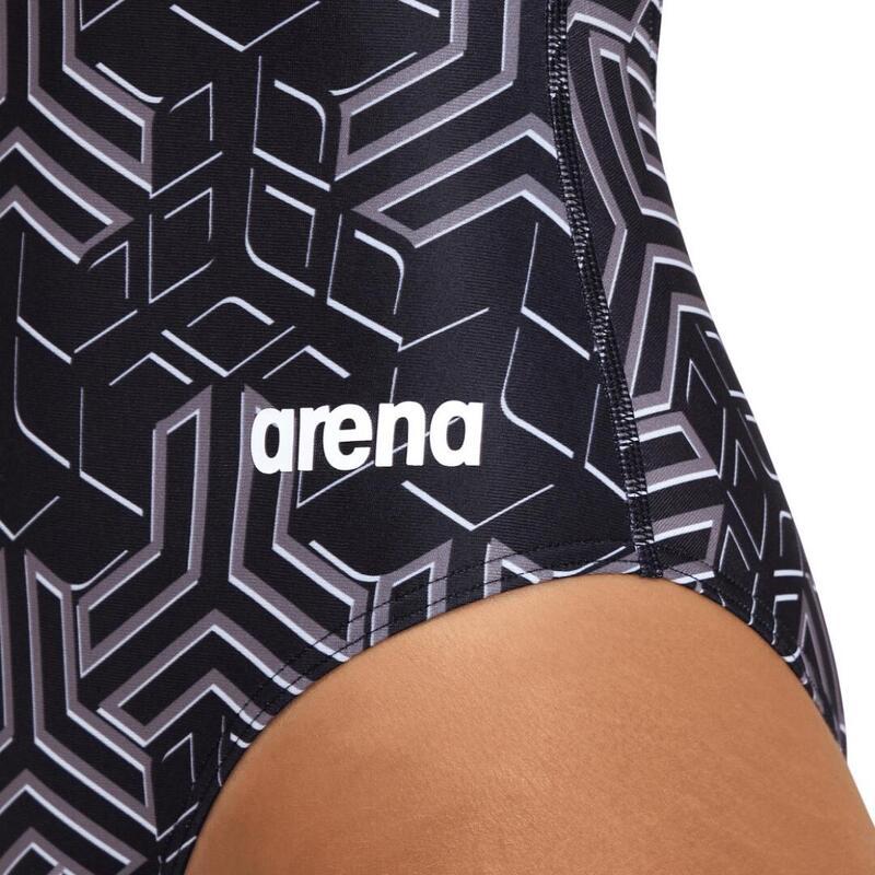 Arena W Kikko Pro fürdőruha hátul Lightdrop Fekete-Multi