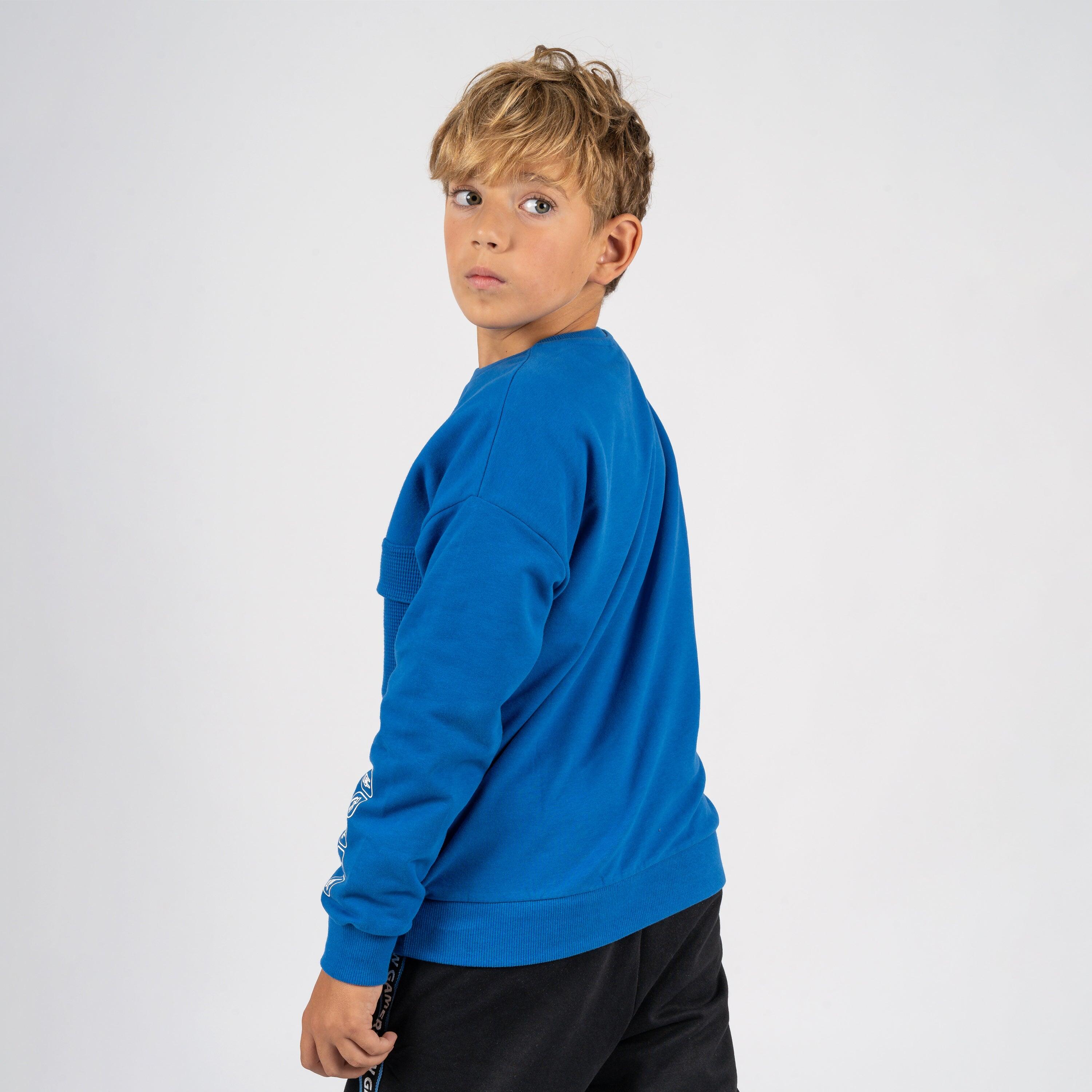 Sudadera de niño color azulón 4/5