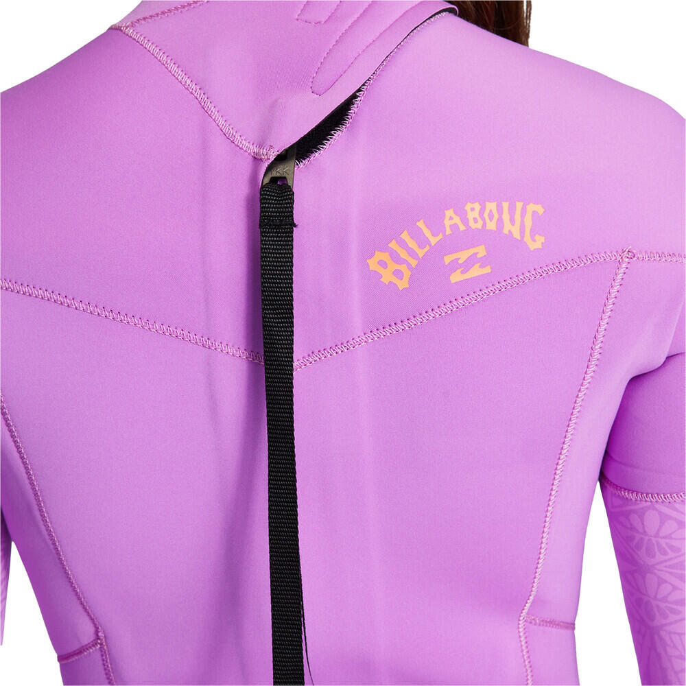 Synergy 3/2mm Flatlock Back Zip Wetsuit - Bright Orchid 4/5