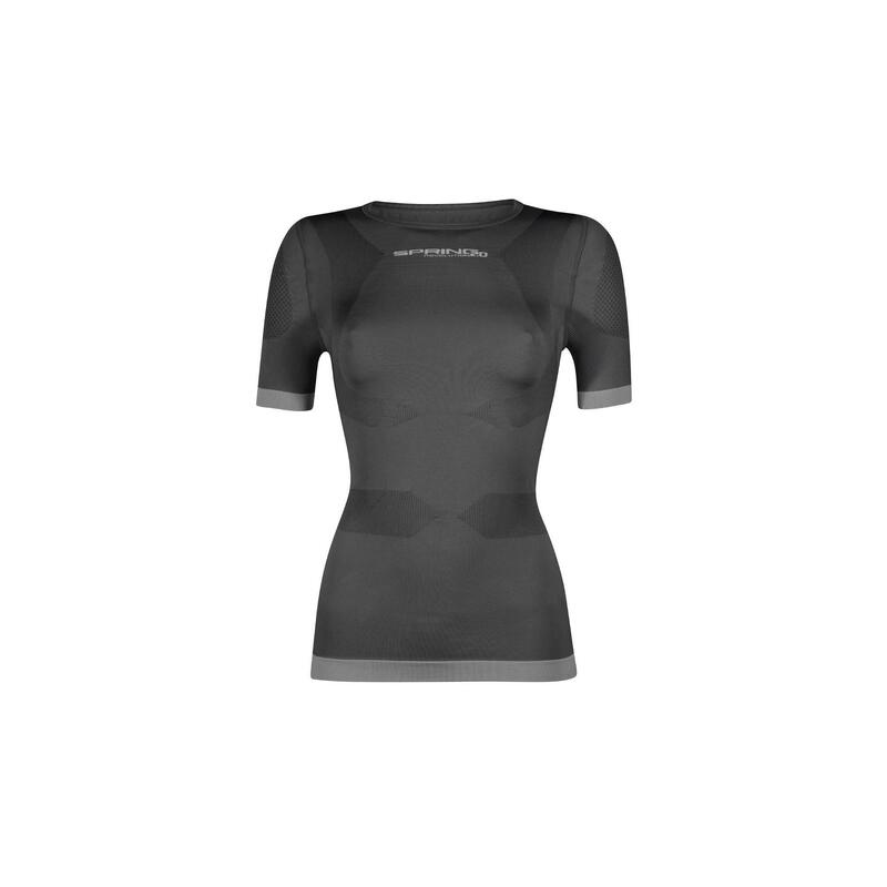 Women Short Sleeve Sport Shirt - Grey