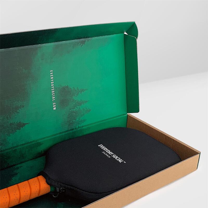 'Karuizawa Edition' Thermoformed Raw Carbon Pickleball Paddle - Green