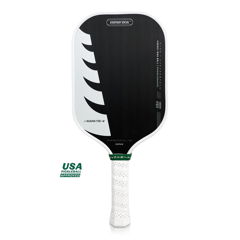 [USAPA Approved] Thermoformed Raw Carbon Pickleball Paddle - White
