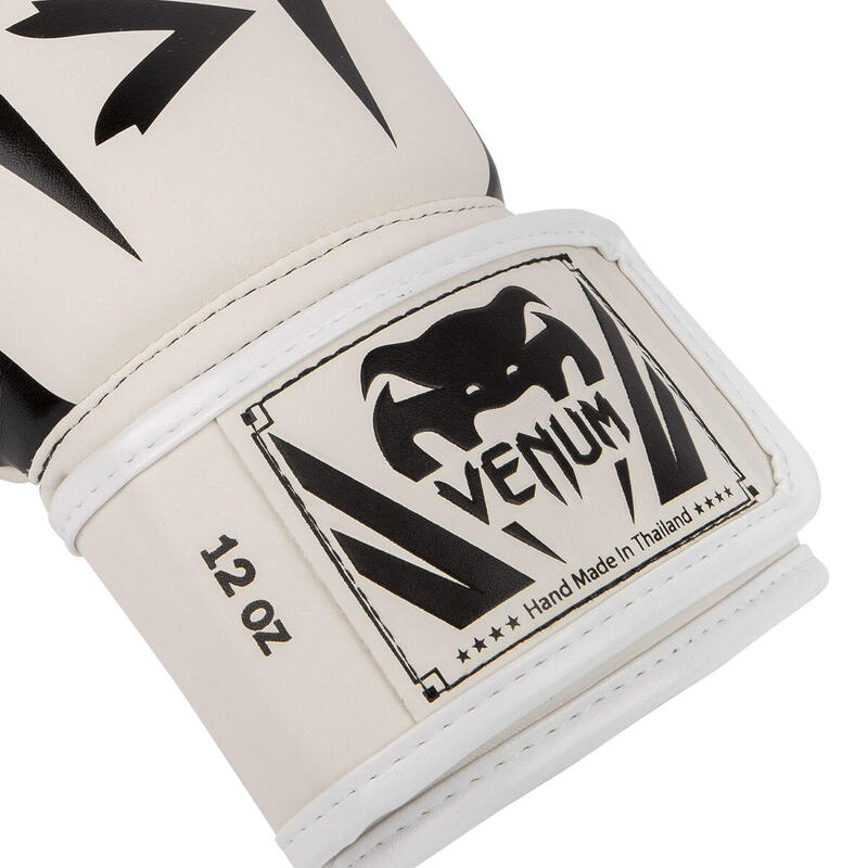 Elite Adult Triple Density Foam Boxing Gloves - White/Black