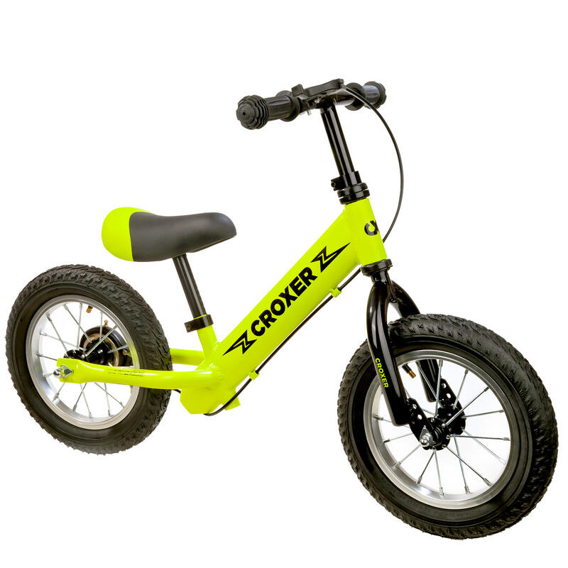 Bicicleta fara pedale Balance Bike CROXER Leox (frana de mana), Verde, Copii