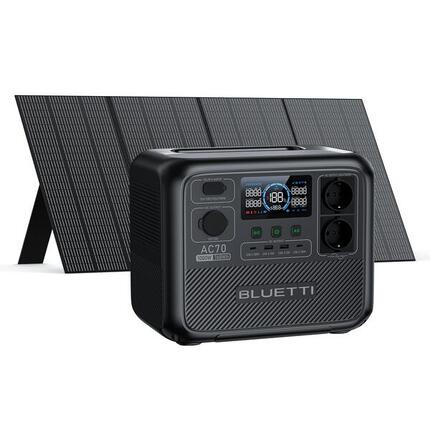 BLUETTI AC70+PV350 768Wh/1000W LiFePO4 Solargenerator-Kit für Camping