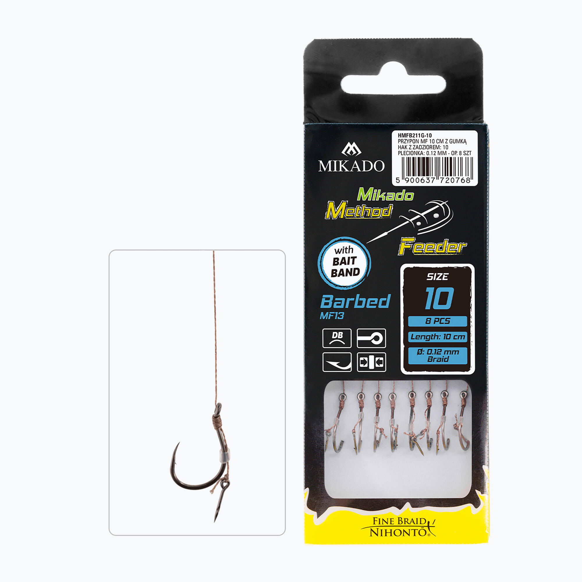 Leader Mikado methode avec aiguille 8pc hameçon sans ardillon 3/3