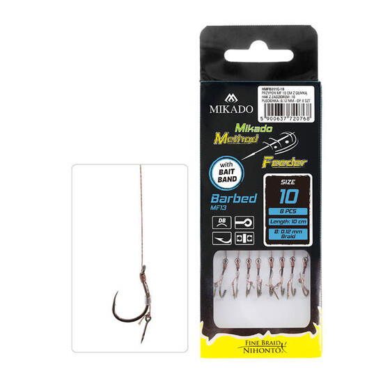 Leader Mikado methode avec aiguille 8pc hameçon sans ardillon