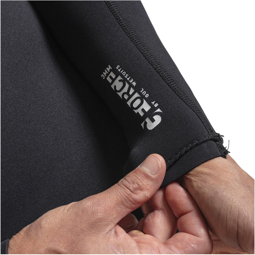 Combinaison de Surf 3mm Zip Dos Flatlock - Noir / Bleu - G-Force - Homme 3/7