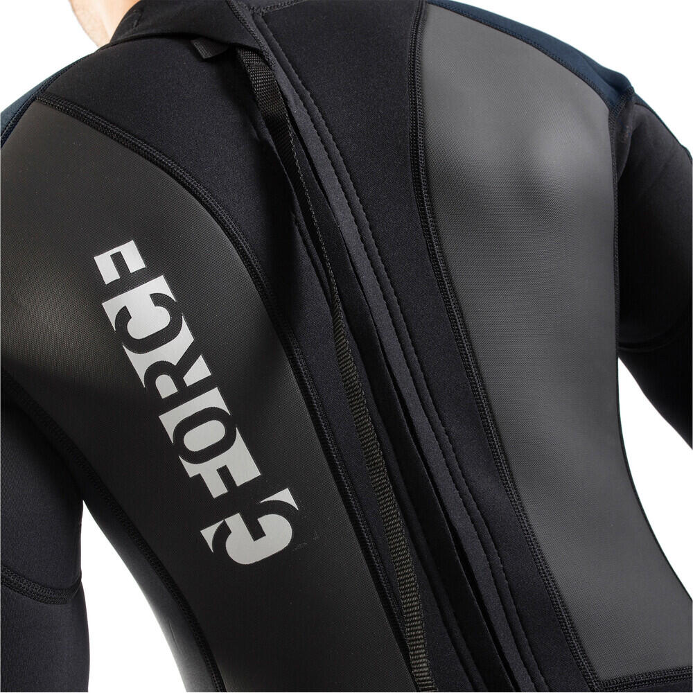 Combinaison de Surf 3mm Zip Dos Flatlock - Noir / Bleu - G-Force - Homme 4/7