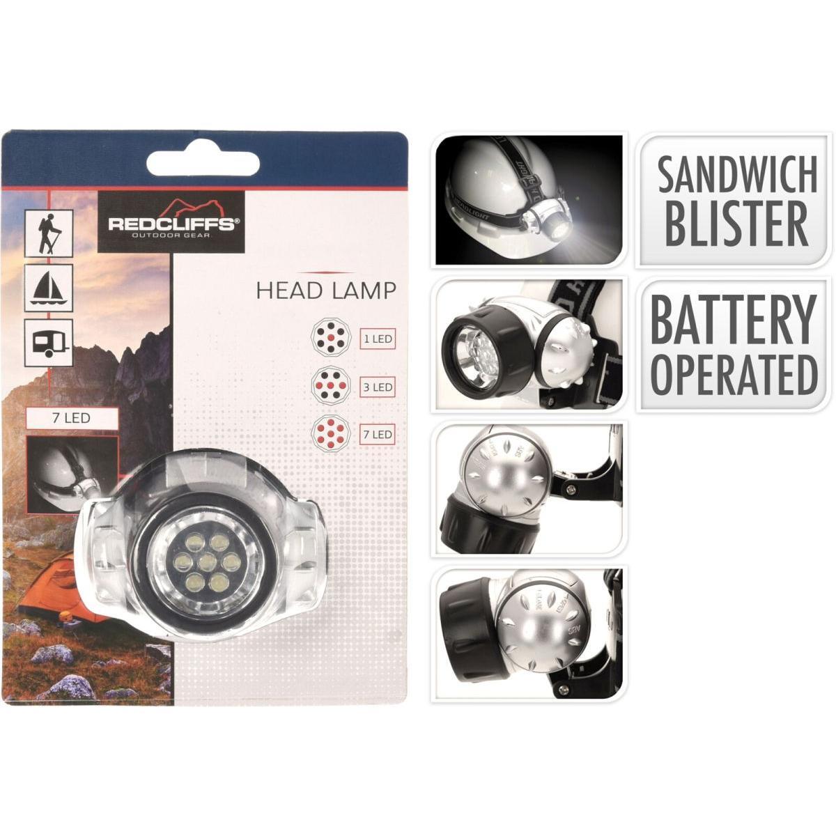 Lampe frontale Redcliffs avec 7 LED 5/7