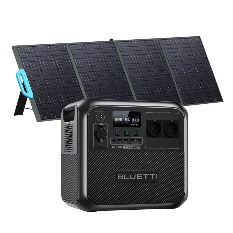 BLUETTI Générateur Électrique Solaire AC180 avec Panneau Solaire PV200