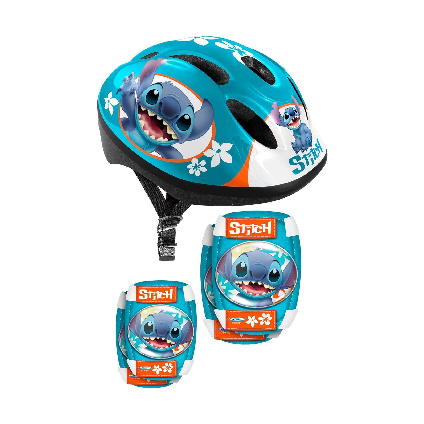 Capacete e proteções criança stitch tam. 53-56 cm