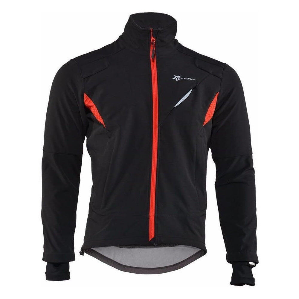 Veste Imperméable de Vélo Thermique Noir Rouge XL 2/8