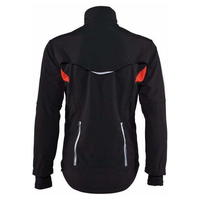 Veste Imperméable de Vélo Thermique Noir Rouge XL