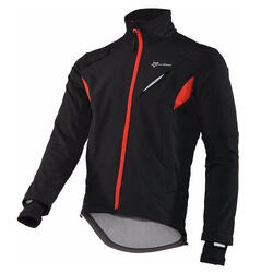 Veste Imperméable de Vélo Thermique Noir Rouge XL