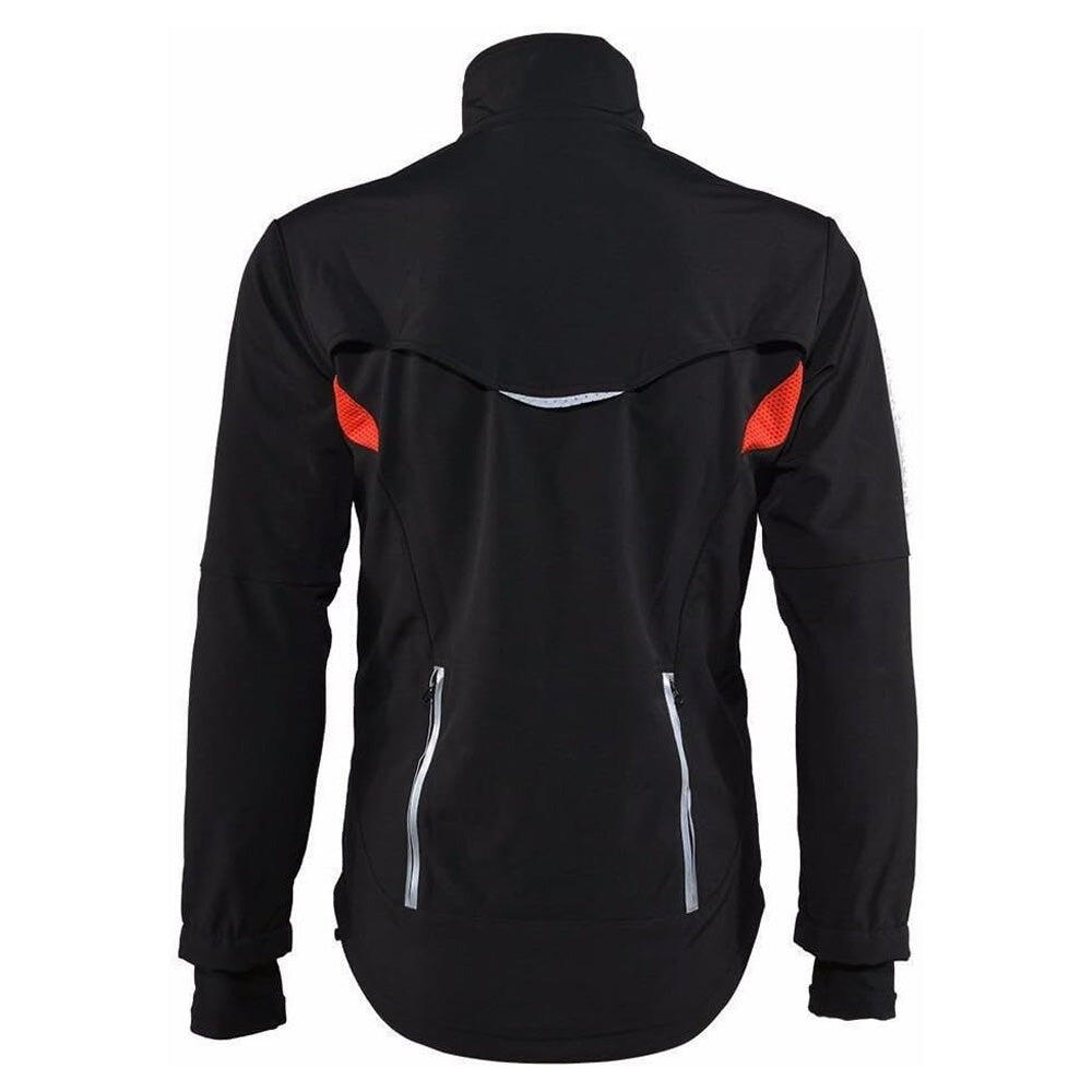 Waterdicht Thermisch Fietsjack Zwart Rood L 3/8