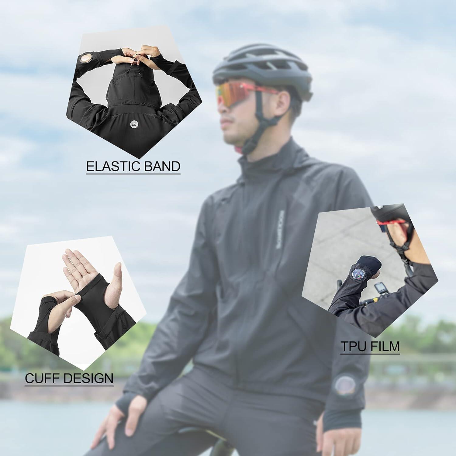 Elastische en Ademende Fietsjas Zwart L 6/8