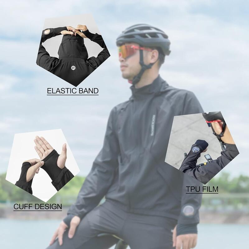 Veste de Cyclisme Élastique et Respirant Noir L