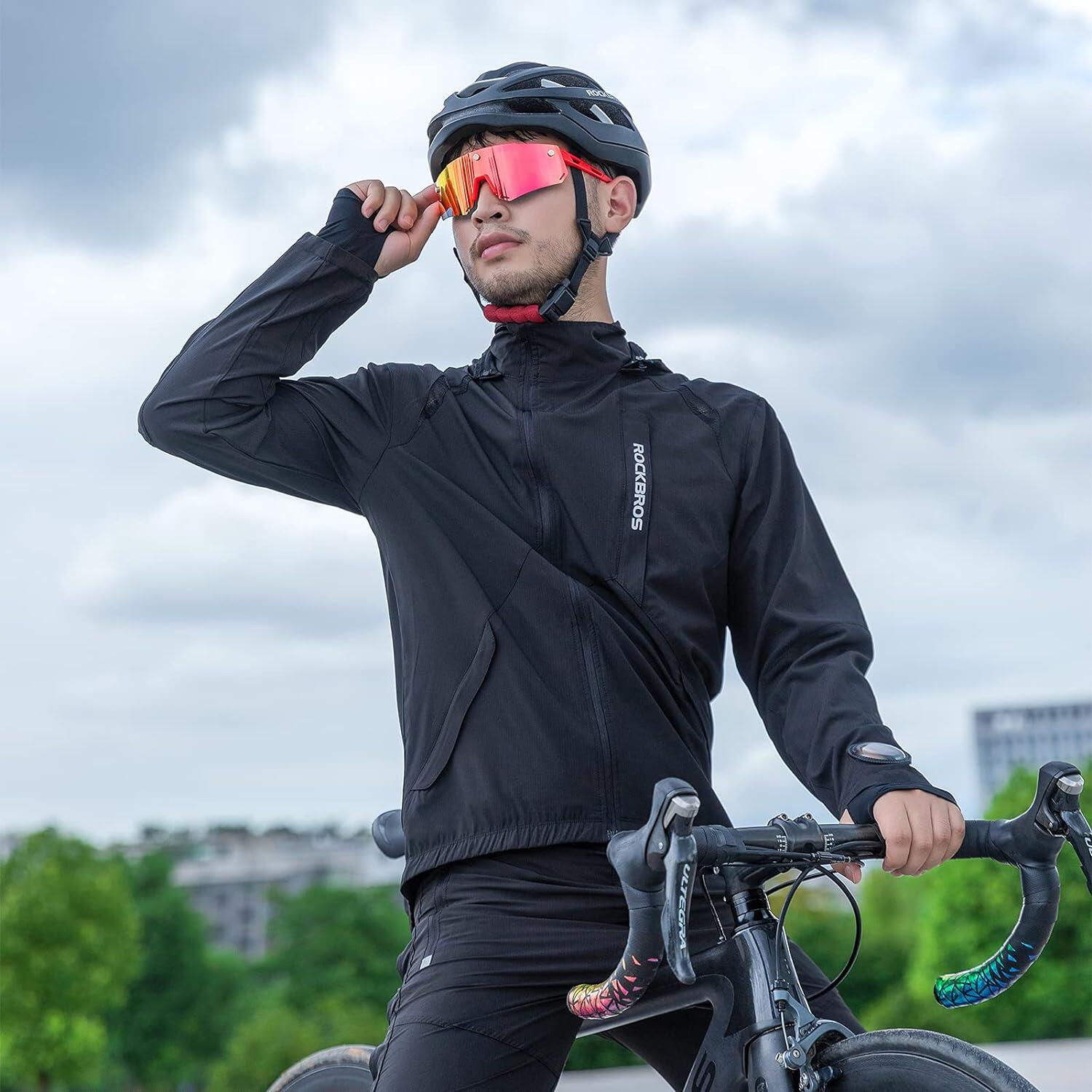 Elastische en Ademende Fietsjas Zwart L 3/8