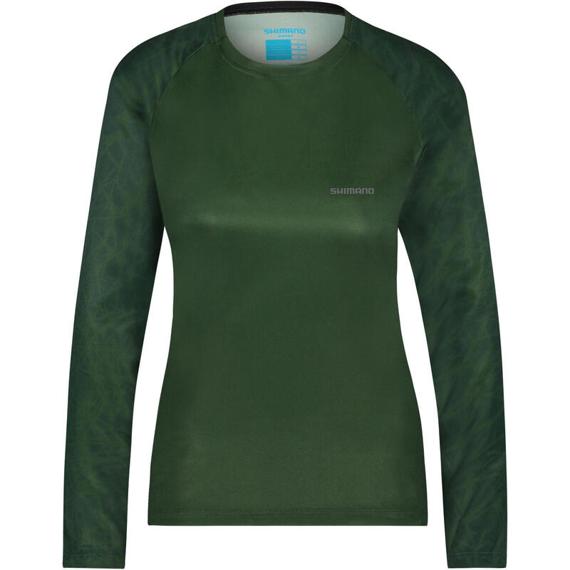 SHIMANO Maillot manches longues SENTIERO, femme, vert