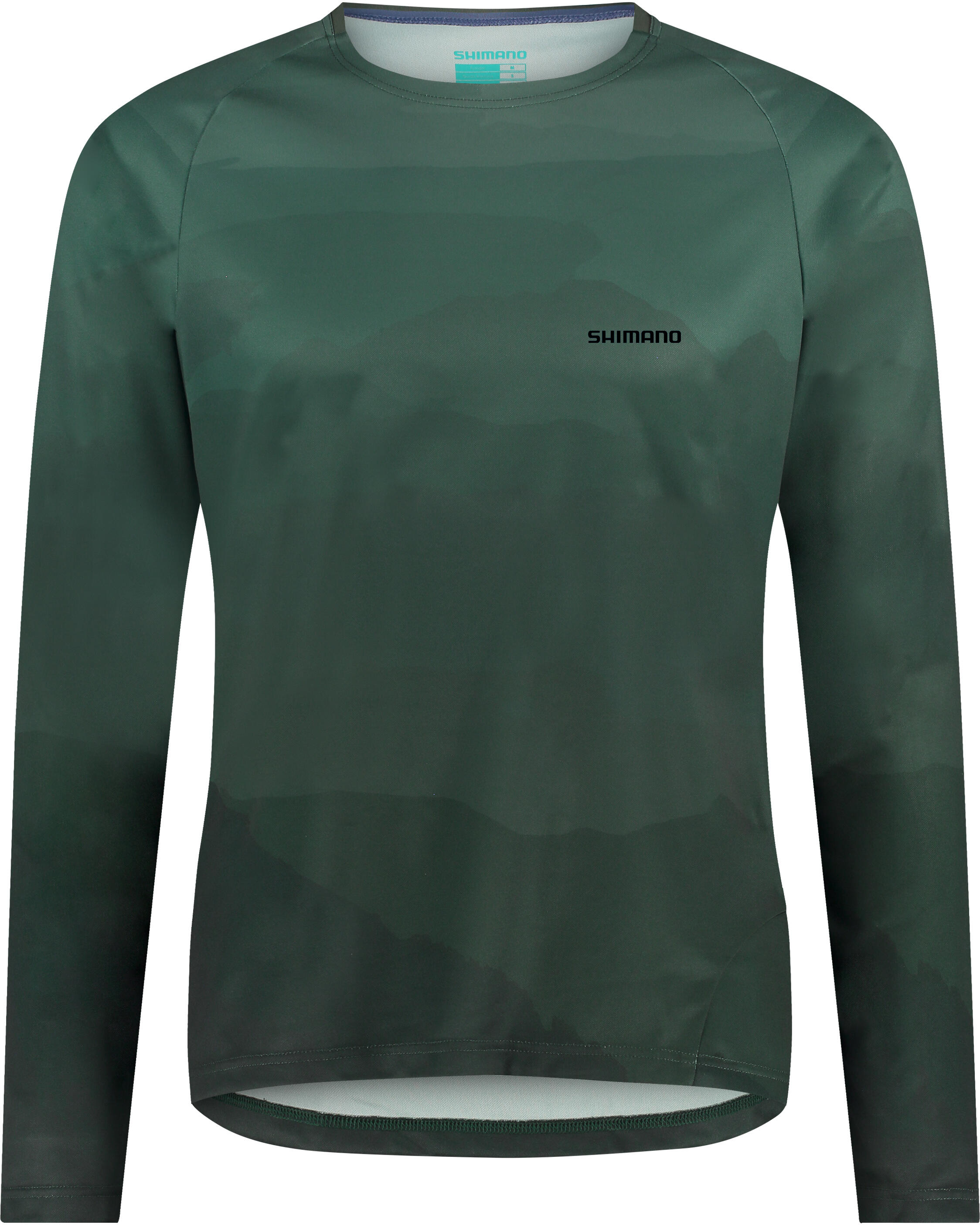 SHIMANO SENTIERO Long  Sleeves Jersey, Aurora Green
