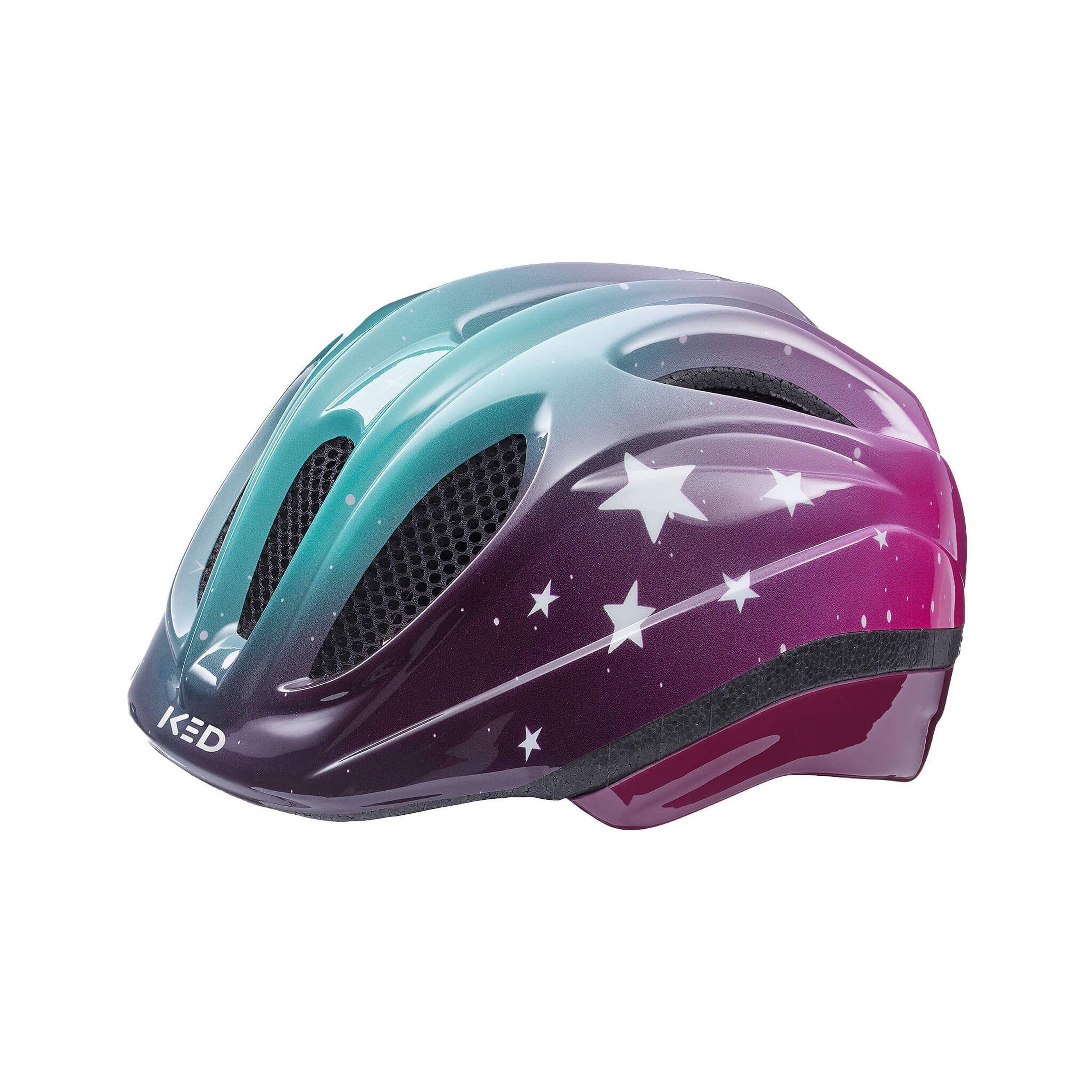KED KED Casco per bambini MEGGY II TREND Stars, Pink Aqua Glossy
