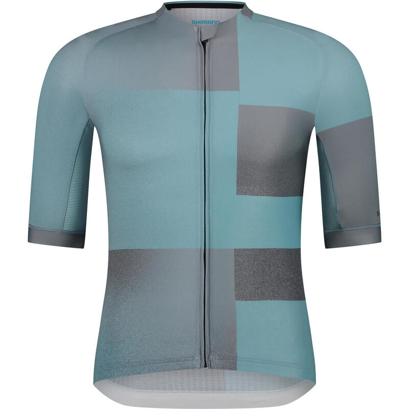 SHIMANO VELOCE Korte Mouw Jersey, Metallic Turquoise