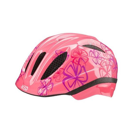 Kask dziecięcy MEGGY II TREND, delikatny różowy kwiatowy połysk