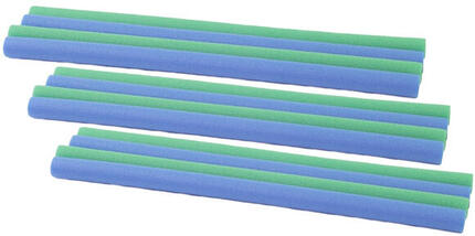 Hudora Ersatz Schaumstoffrohr 12 er Set (6x blau 6x gruen) ca. 100 cm