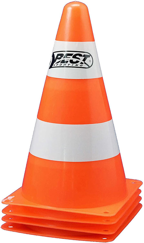 Best Sporting Pylone Orange Weiss 4 Stück Slalom Parkour 10964 2/3