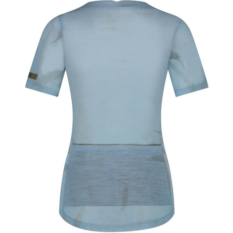 SHIMANO Woman's EVOLVE Terra Short Sleeve Jersey, Matte Blue