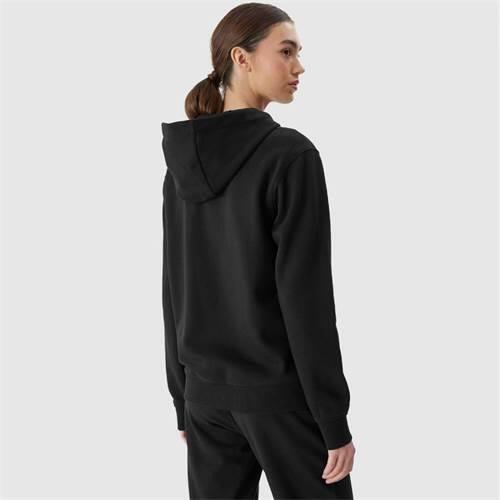 SUDADERA MUJER CON CREMALLERA Y CAPUCHA 4F. Negro