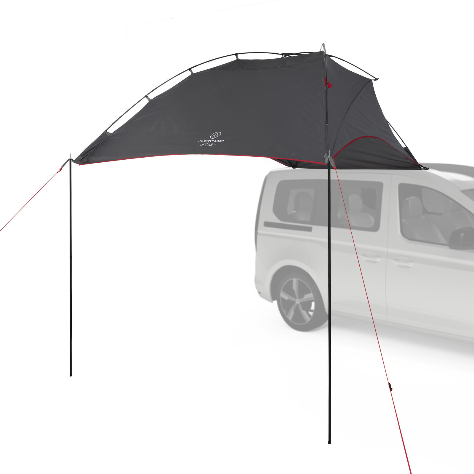 Justcamp - Auvent Pour Camping Car - Voile Pare-soleil Universel - Vegas - Paravent - Gris - Taille Unique - Decathlon
