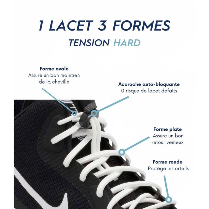 Lacets élastiques en silicone pour sports collectifs Gorilla