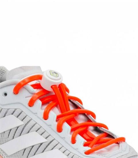 Lacets Élastiques Enfant Pas Besoin D’Attacher Sneakers Silicone rouge fluo