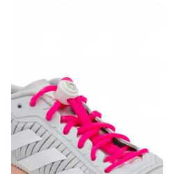 Lacets élastiques multisports junior - silicone - jaune fluo