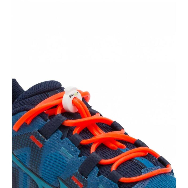 Lacets élastiques pour le trail - silicone - rouge fluo